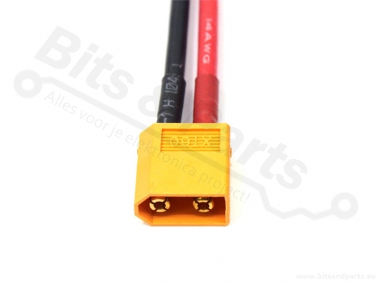 Voedingsconnector XT60 male met 12AWG kabeltje